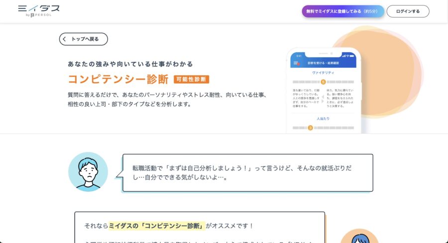 ミイダスのコンピテンシー診断とは？